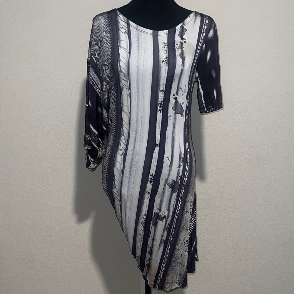 MM6 Maison Martin Margiela Monochrome Asymmetrical Dress